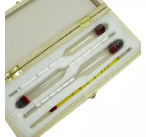 Набір ареометрів (спиртометрів) АСП-3 в дер. коробці