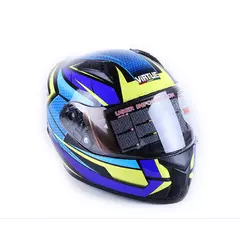 Шлем мотоциклетный интеграл VIRTUE MD-FP02 size L желто-голубой