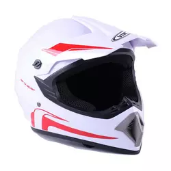 Шлем мотоциклетный кроссовый MD-905 VIRTUE (бело-красный, size M)