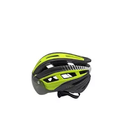 Шлем велосипедный GTS-H-090 TTG с габаритным фонарем, очками (черный с желтым, size L)