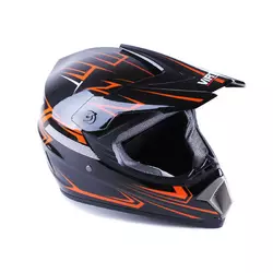 Шлем мотоциклетный кроссовый MD-905 VIRTUE (черно-оранжевый, size L)
