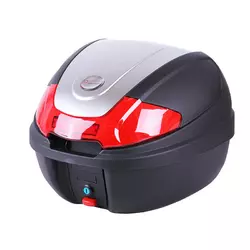 Кофр (багажник) для мотоцикла задний ТАТА YM-0830 (V-30L) 41×40×32 черный с красным