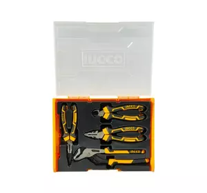 Набір шарнірно-губцевого інструменту Profi 4 предмети INGCO Набір шарнірно-губцевого інструменту Profi 4 предмети INGCO