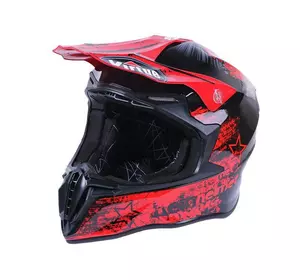 Шлем мотоциклетный кроссовый MD-911 VIRTUE (черно-красный, size S)