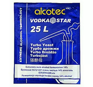 Турбо дрожжи Alcotec vodka star, 66г Турбо дрожжи Alcotec vodka star, 66г