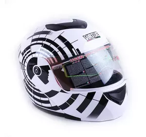 Шлем мотоциклетный модульный закрытый VIRTUE MD-903 size S зебра