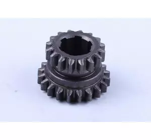 Шестерня вала главного сдвоенная (перед./задн.передач) Z-20/16 - 168F-170F Шестерня вала главного сдвоенная (перед./задн.передач) Z-20/16 - 168F-170F