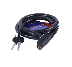 Замок противоугонный тросовый 12мм*1000мм (под ключ) ZX2108 Замок противоугонный тросовый 12мм*1000мм (под ключ) ZX2108