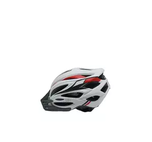 Шлем защитный c черным козырьком и габаритным фонарем TTG (белый с красным, size L)