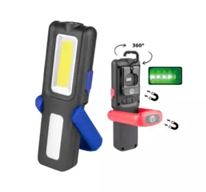 Ліхтар магнітний з підвісом COBLED/RED IP44 Li-pol 1200 mAh Ліхтар магнітний з підвісом COBLED/RED IP44 Li-pol 1200 mAh