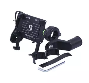 Держатель телефона ТАТА M6S алюминий черный, с беспроводной зарядкой, с креплением на руль, Kewiq Держатель телефона ТАТА M6S алюминий черный, с беспроводной зарядкой, с креплением на руль, Kewiq