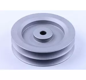 Шкив ремня редуктора ведомый 2 ручья - 168F-170F Шкив ремня редуктора ведомый 2 ручья - 168F-170F