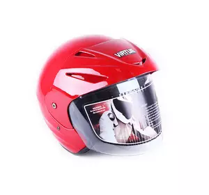 Шлем мотоциклетный открытый с козырьком MD-705H VIRTUE (красный, size L)