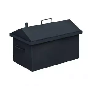 Коптильня горячего копчения средняя с крышкой домиком с покраской К-СДК Коптильня горячего копчения средняя с крышкой домиком с покраской К-СДК