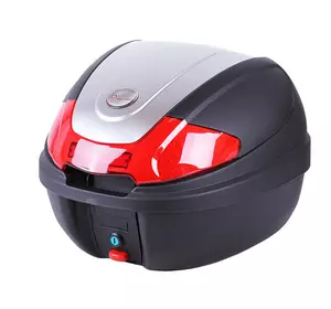 Кофр (багажник) для мотоцикла задний ТАТА YM-0830 (V-30L) 41×40×32 черный с красным