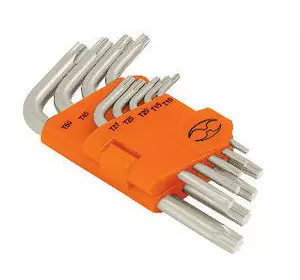 Набір ключів Torx подовжені у пластиковій кассеті, 9шт Набір ключів Torx подовжені у пластиковій кассеті, 9шт