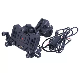 Держатель телефона HFCM-33 TATA (крепление на руль), с беспроводной зарядкой Держатель телефона HFCM-33 TATA (крепление на руль), с беспроводной зарядкой