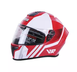 Шлем мотоциклетный закрытый MD-813 VIRTUE (красно-белый, size L)
