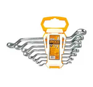 Комплект накидних гнутих гайкових ключів 6–22 мм INGCO INDUSTRIAL Комплект накидних гнутих гайкових ключів 6–22 мм INGCO INDUSTRIAL