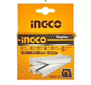 Скобі для степлера тип-53 12×0,7 мм 1000 шт. INGCO Скобі для степлера тип-53 12×0,7 мм 1000 шт. INGCO