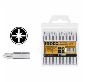 Біті S2 PZ2х25 мм, 20 шт INGCO INDUSTRIAL Біті S2 PZ2х25 мм, 20 шт INGCO INDUSTRIAL