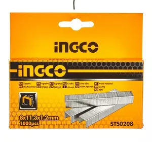 Скобі для степлера тип-140 8х1,2 мм 1000 шт. INGCO