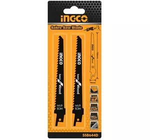 Набір пиляльних полотен для шабельної пилки 150×19×1,25 мм 6TPI - HCS INGCO Набір пиляльних полотен для шабельної пилки 150×19×1,25 мм 6TPI - HCS INGCO