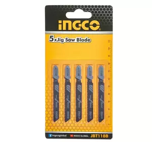 Набір пиляльних полотен по металу для лобзика 5 шт. INGCO Набір пиляльних полотен по металу для лобзика 5 шт. INGCO