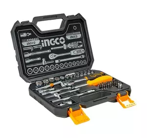 Набір торцевих головок з тріскачкою 1/4 "45 предметів INGCO INDUSTRIAL Набір торцевих головок з тріскачкою 1/4 "45 предметів INGCO INDUSTRIAL