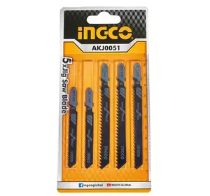 Набір пиляльних полотен для лобзика 5 шт. INGCO Набір пиляльних полотен для лобзика 5 шт. INGCO