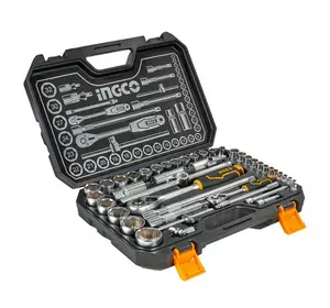 Набір головок торцевих 1/4" та 1/2" 44 предмети INGCO INDUSTRIAL Набір головок торцевих 1/4" та 1/2" 44 предмети INGCO INDUSTRIAL