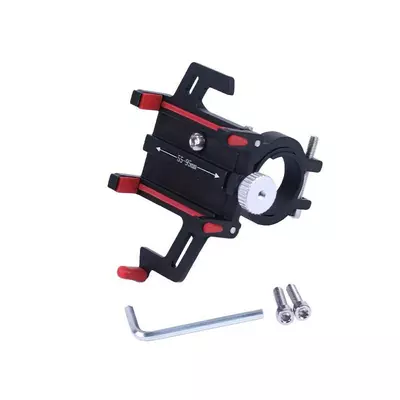 Держатель телефона HFCM-23 TATA (крепление на руль), алюминий, красный