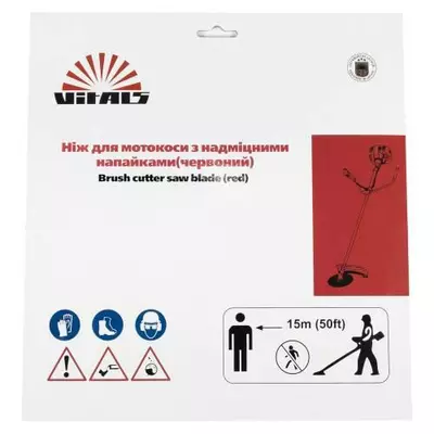 Нож к мотокосе 40 зуб.(нерж.сталь) в уп. Красный