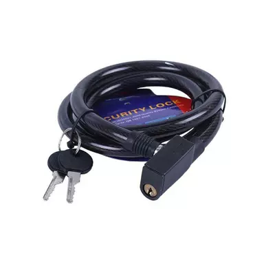 Замок противоугонный тросовый 12мм*1000мм (под ключ) ZX2108