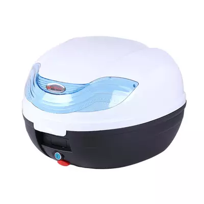 Кофр (багажник) для мотоцикла задний ТАТА YM-0815P (V-32L) 43×41×32 белый с черным