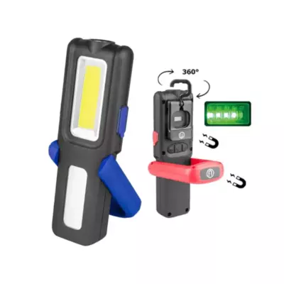 Ліхтар магнітний з підвісом COBLED/RED IP44 Li-pol 1200 mAh