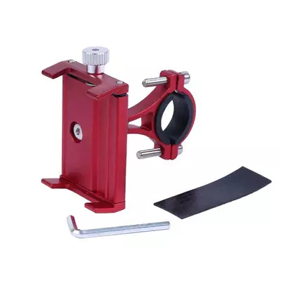 Держатель телефона HFCM-14 TATA (крепление на руль), алюминий, красный