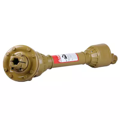 Вал карданный 6*6 шлицов, 730 мм, сечение-трехлимонник, с кожухом и муфтой