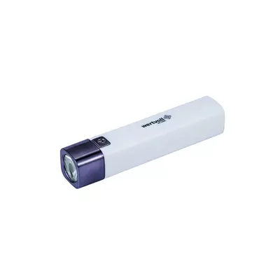 Ліхтар WERTVOLL 3 режими LED Li-ion 1200 mAh/t 7000 K/80 lum powerbank ABS 122х25 мм WHITE RX-8001