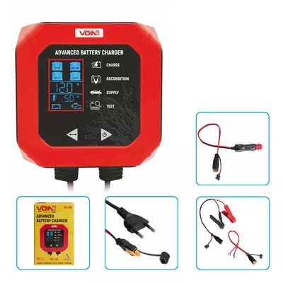 Зарядний пристрій Iмпульсний VOIN VL-125 12V/5A/3-120AHR/LCD/