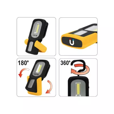 Ліхтар навісний світлодіодний акумуляторний VOREL Li-Ion 3.7 В 800 мAгод 3 Вт 100 лм