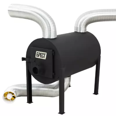 Піч-Буржуйка Брест 350 з вертикальними тепловими виходами